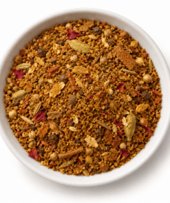 Ras el Hanout zonder zout in een witte ronde kom