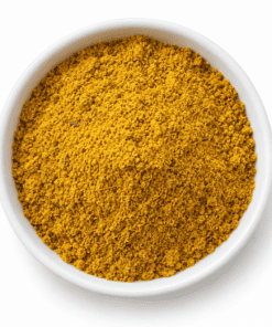 Currypoeder mild in een wit rond bakje