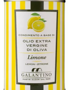 Blik Galantino Olijfolie Citroen extra vierge, perfecte dressing olie voor salades en gerechten.
