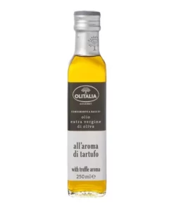 Fles Olitalia witte truffelolie, extra vierge olijfolie met truffelaroma, 250 ml.