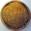 Spaanse-rub-bbq - Olie & Azijn Karavaan Houten kom gevuld met Spaanse BBQ rub, ideale pittige marinade om online te bbq rub kopen.