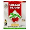 Verpakking van Cherry Brand Ceylon Zwarte Thee, perfecte breakfast tea met kersenillustratie, 450g.