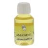 Flesje amandel extract aroma natuur, ideaal voor bakken en desserts, productfoto op witte achtergrond.